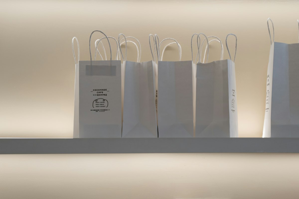 SOS bags — white kraft